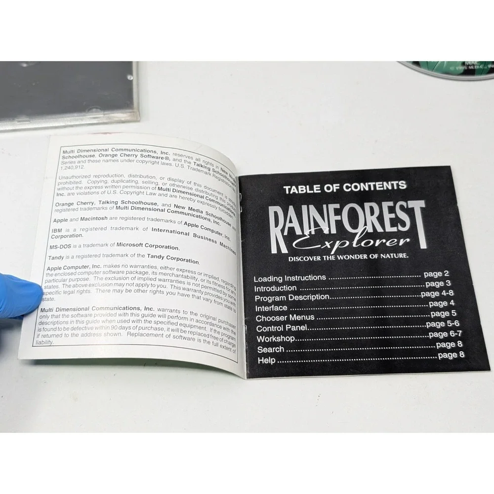 Rainforest Explorer Kids Game Software Apple‎ Macintosh Vintage 90s 1995 Mac